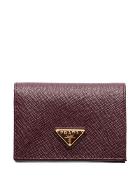 Prada Saffiano leather compact wallet - Brown - zdjęcie produktu nr 1