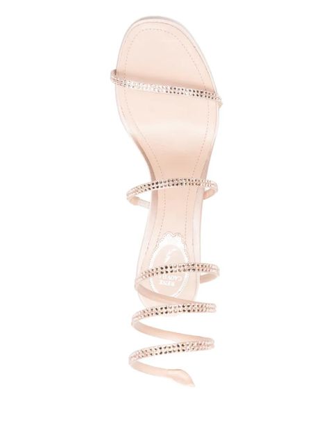 René Caovilla 80mm Cleo embellished sandals - Neutrals