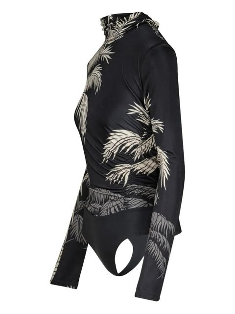 Johanna Ortiz Truly tropical long-sleeve bodysuit - Black - zdjęcie produktu nr 2