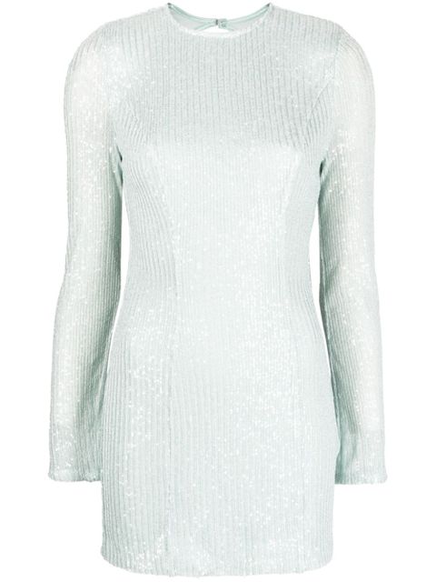 ROTATE BIRGER CHRISTENSEN sequin-embellished open-back minidress - Blue - zdjęcie produktu nr 1