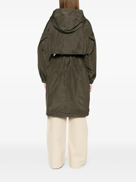 Max Mara belt-waist parka coat - Green