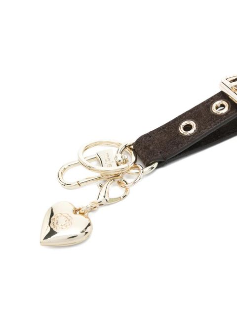 Maje suede buckled keyring - Brown