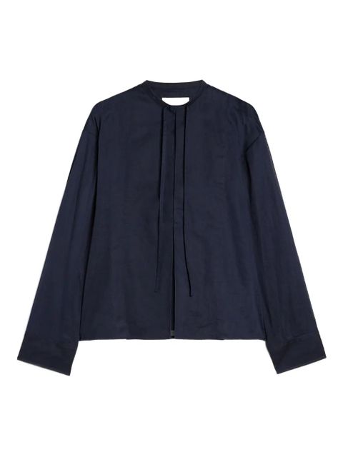 Jil Sander plastron-drawstring blouse - Blue - zdjęcie produktu nr 1