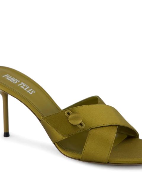 Paris Texas Lidia satin cross-strap sandals - Green