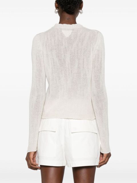 Prada crew-neck cashmere jumper - White