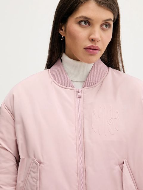 Hugo Blue kurtka bomber kolor różowy przejściowa oversize 50550702