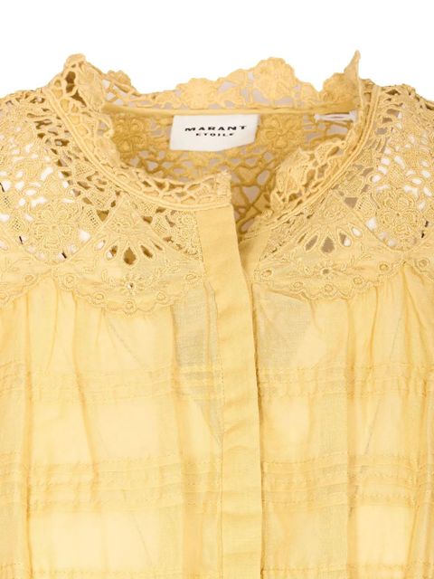 MARANT ÉTOILE embroidered blouse - Yellow