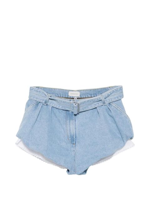 Magda Butrym belted shorts - Blue - zdjęcie produktu nr 1