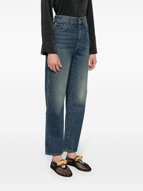 KHAITE high-waisted straight-leg jeans - Blue
