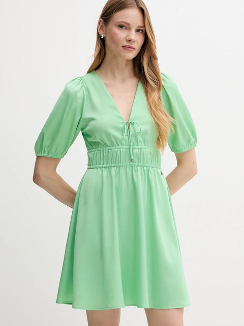 Pepe Jeans sukienka kolor zielony mini rozkloszowana PL953753 - zdjęcie produktu nr 1