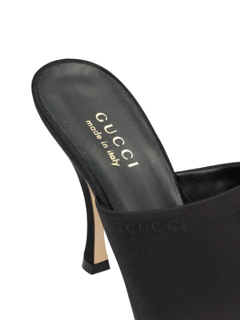 Gucci 95mm satin heeled sandals - Black