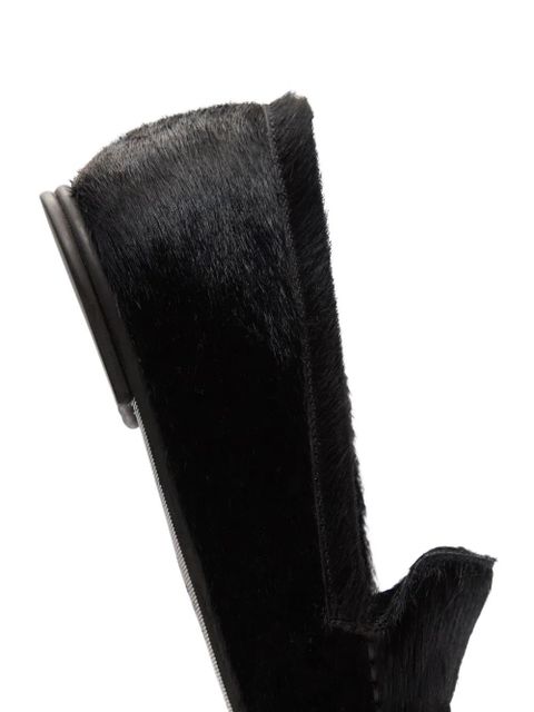 LouLou de Saison Glenn pony-effect loafers - Black