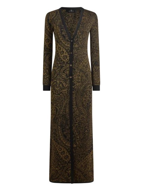 ETRO metallic paisley long cardigan - Black - zdjęcie produktu nr 1