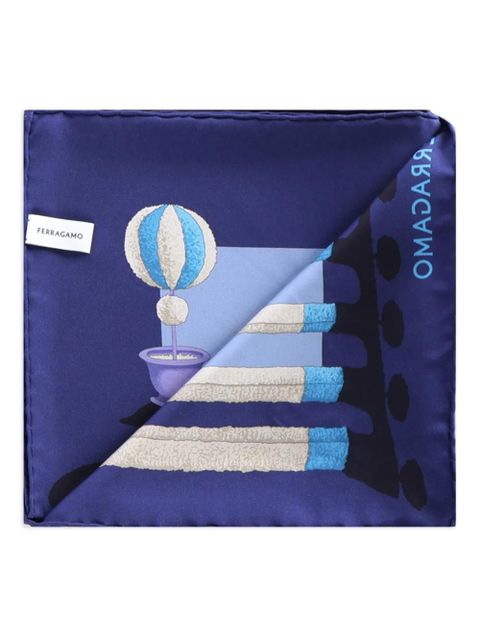 Ferragamo patterned scarf - Blue