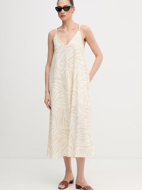 Dkny sukienka z dodatkiem lnu - zdjęcie produktu nr 1