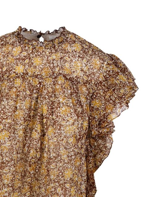 MARANT ÉTOILE Daliyane floral-print blouse - Brown