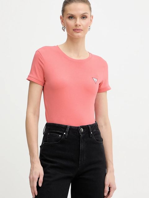 Guess t-shirt damski kolor pomarańczowy W2YI44 J1314 - zdjęcie produktu nr 1