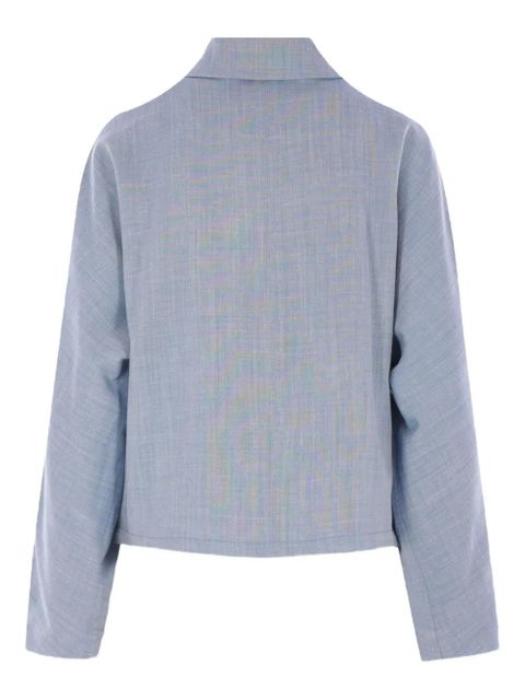 Ferragamo zip-up shirt jacket - Blue - zdjęcie produktu nr 2