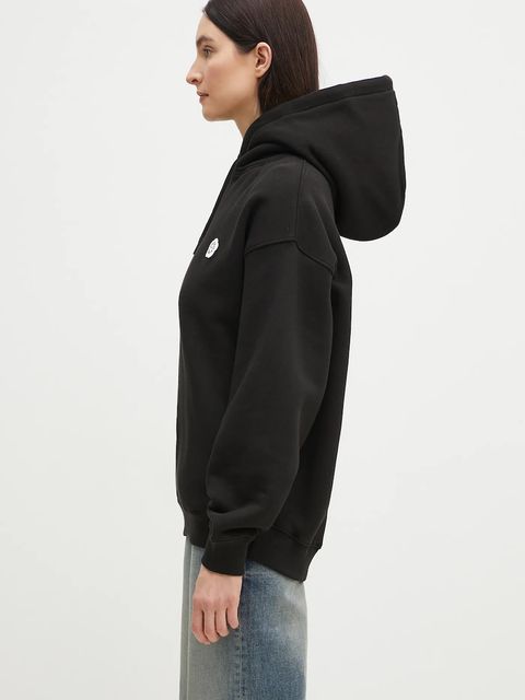 Kenzo bluza bawełniana Boke Flower 2.0 damska kolor czarny z kapturem z aplikacją FF52SW1754MB.99J