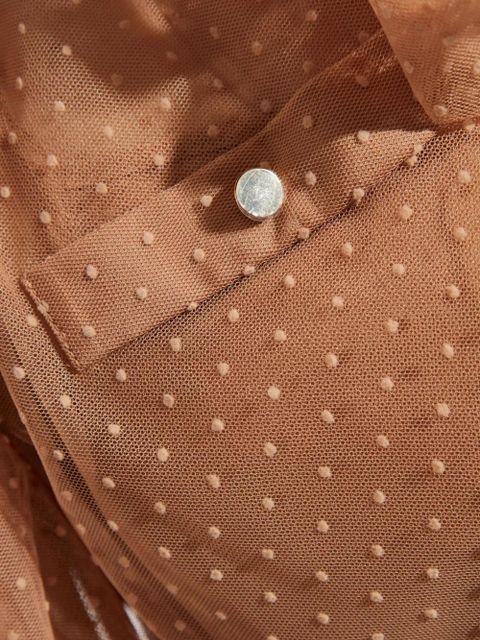 Self-Portrait long-sleeved dress - Neutrals