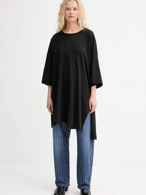 MUNTHE t-shirt bawełniany LYSIS damski kolor czarny 253110525360 - zdjęcie produktu nr 2