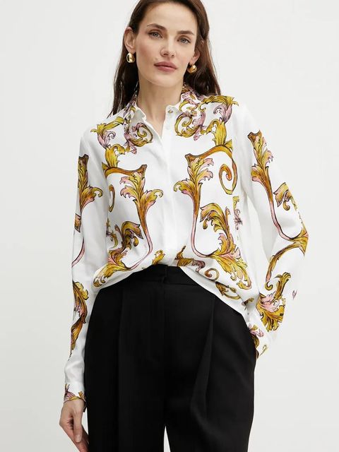 Versace Jeans Couture koszula damska kolor biały regular z kołnierzykiem klasycznym 78HAL2P1 NS634 - zdjęcie produktu nr 1