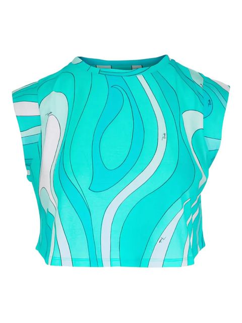 PUCCI sleeveless crew neck top - Blue - zdjęcie produktu nr 1