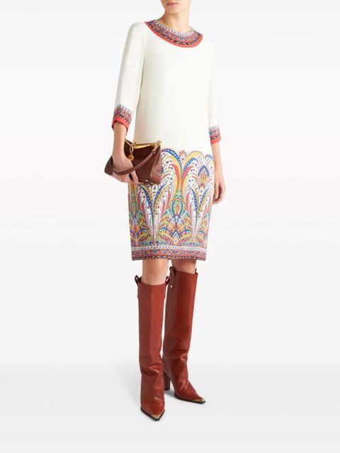 ETRO paisley-print cady dress - White - zdjęcie produktu nr 2