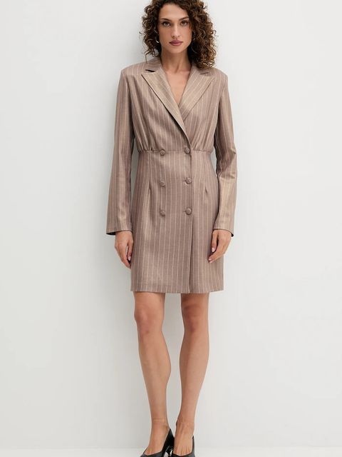 Fracomina sukienka kolor beżowy mini rozkloszowana FS25WD1002W479T4