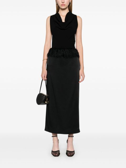 TOTEME cowl-neck top - Black