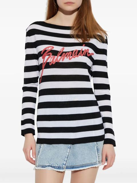 Balmain logo-print jumper - Black