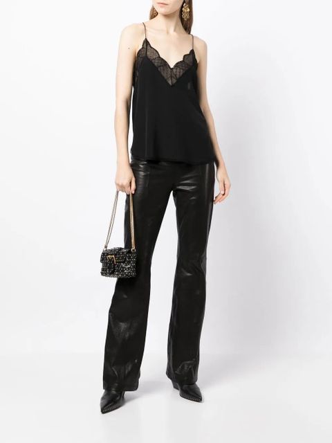 Zadig&Voltaire lace-trim slip top - Black