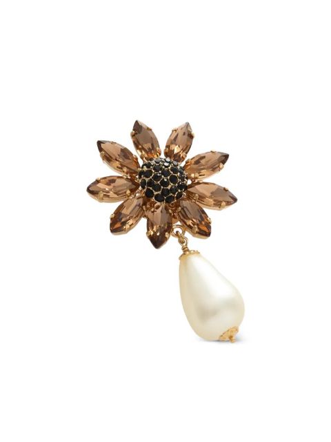 Dolce & Gabbana flower faux-pearl earrings - Gold - zdjęcie produktu nr 2