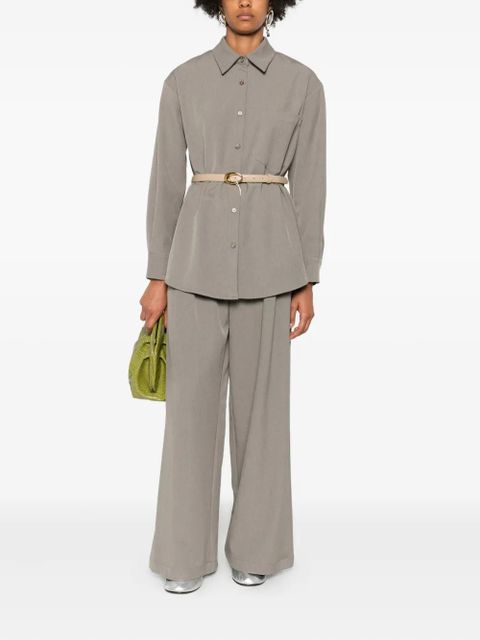 Eleh pleated welt-pocket trousers - Grey