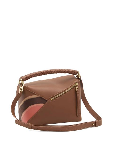 LOEWE small Puzzle Edge calfskin tote bag - Brown - zdjęcie produktu nr 2