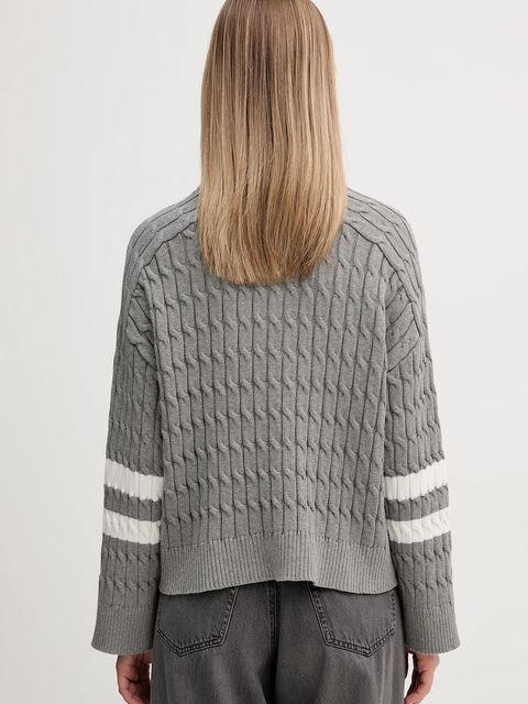 Tommy Hilfiger sweter bawełniany damski kolor szary WW0WW47633