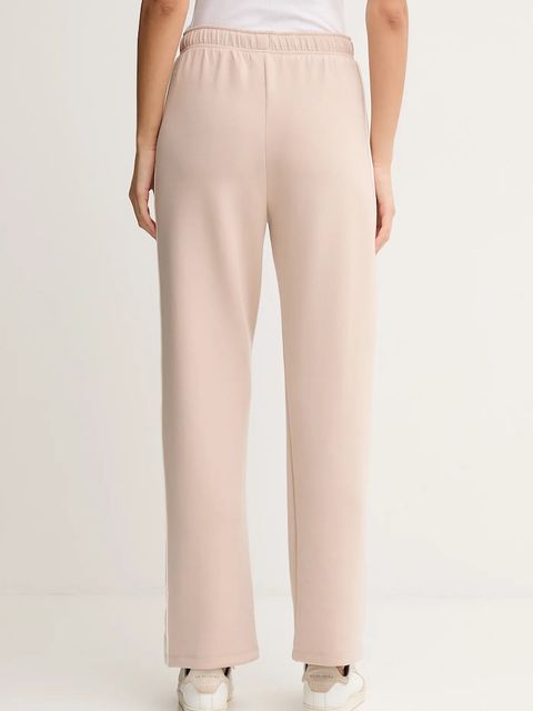 BOSS spodnie dresowe damskie kolor beżowy gładkie 50550717