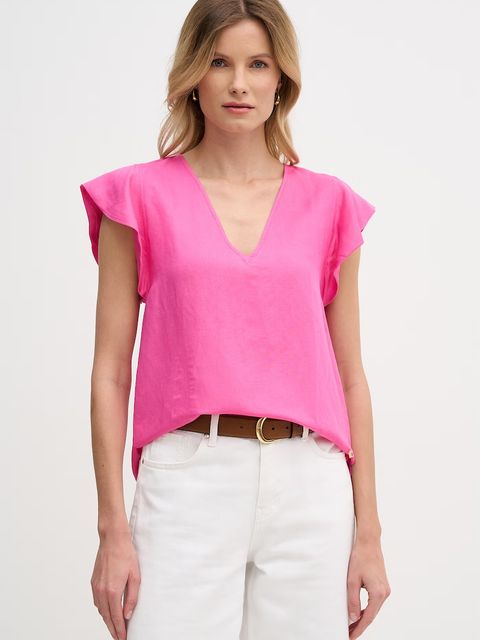 Lola Casademunt bluzka damska z lnem - zdjęcie produktu nr 2