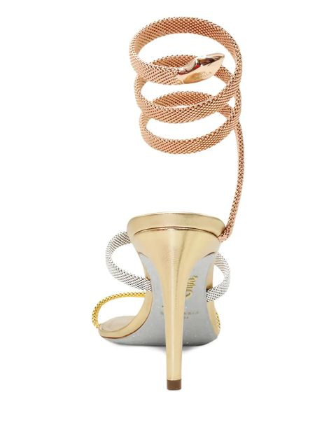 René Caovilla 80mm Trigold Cleo snake-wrap sandals