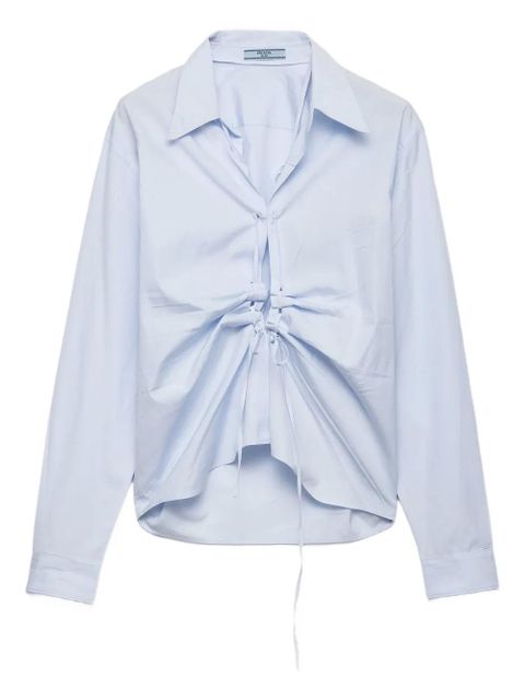 Prada lace-up shirt - Blue - zdjęcie produktu nr 1