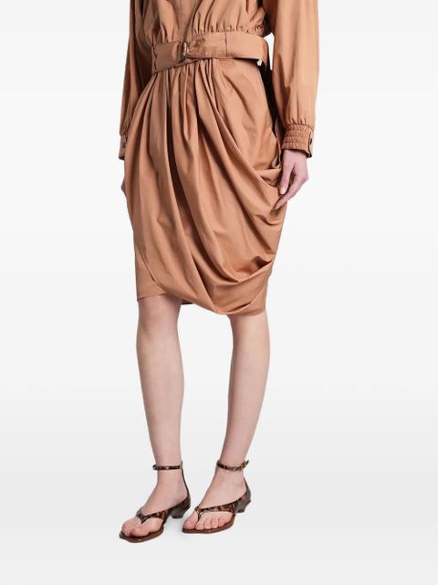 Chloé draped asymmetric mini skirt - Brown