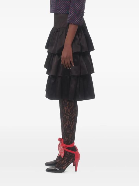 Valentino Garavani ruffled midi skirt - Black - zdjęcie produktu nr 2