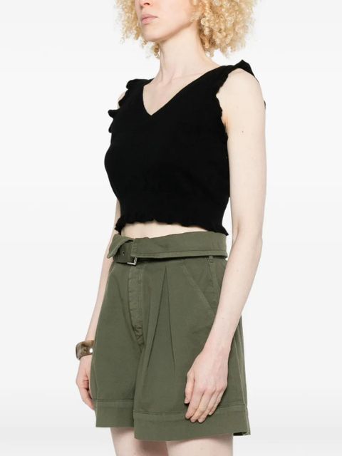 PINKO Rospo V-neck top - Black