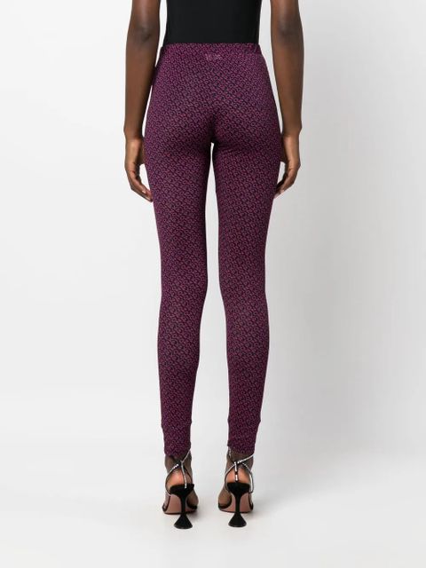 PINKO logo-print pattern leggings - Black