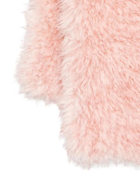 GANNI faux-fur scarf - Pink