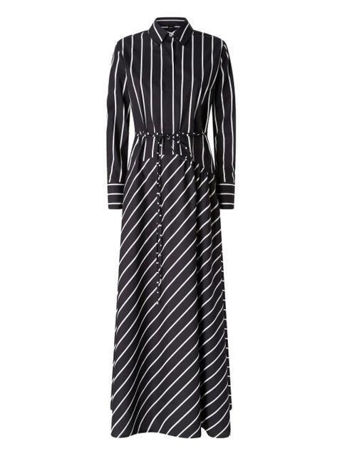 PINKO diagonal-stripe shirt dress - Black - zdjęcie produktu nr 1