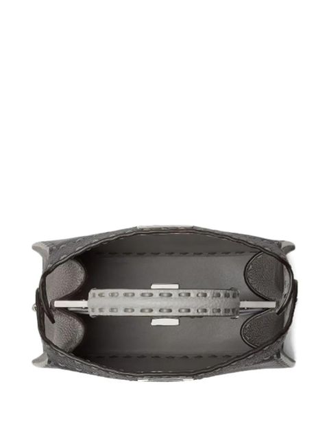 FENDI small Peekaboo ISeeU selleria stitching tote bag - Blue