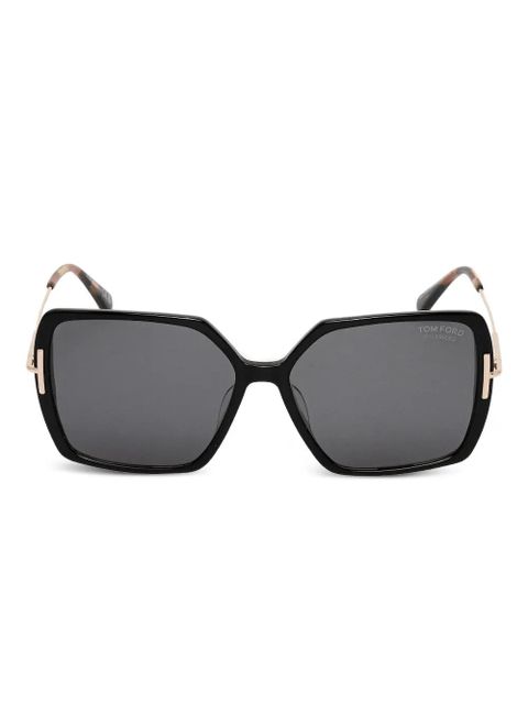 Saint Laurent Eyewear geometric-frame sunglasses - Black - zdjęcie produktu nr 1