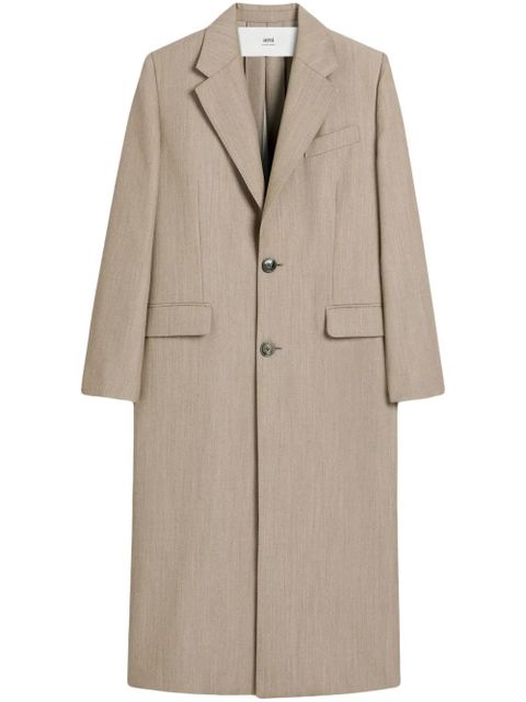 AMI Paris slit-detail maxi coat - Neutrals - zdjęcie produktu nr 1