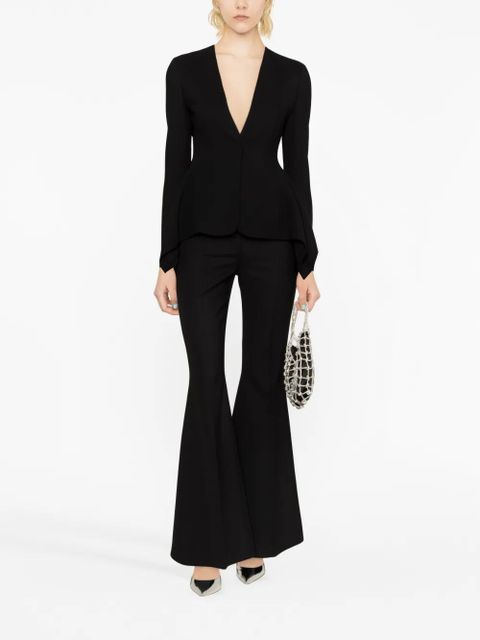 Blumarine draped single-breasted cady blazer - Black - zdjęcie produktu nr 2
